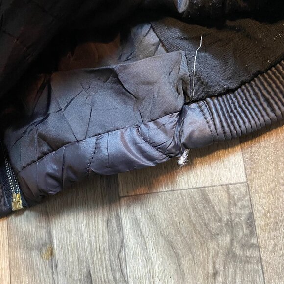 Marc New York Black Puffer Fleece Hood Vest Zip Front Size Medium Black - Picture 6 of 8